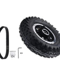 Two Pack 200x50mm Electric Skateboard Gear Motor Truck Wheel Kit For Off Road Longboards With Pulley Wheels shown in detail