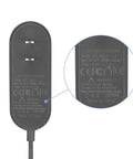 Close-up of Replacement Dyson Charger For Cyclone V10 And V11 Vacuums That Charges Fast Like A Charm 30.45V 1.1Ah Output 100-240V Input Model 217160-02 showing plug and specifications