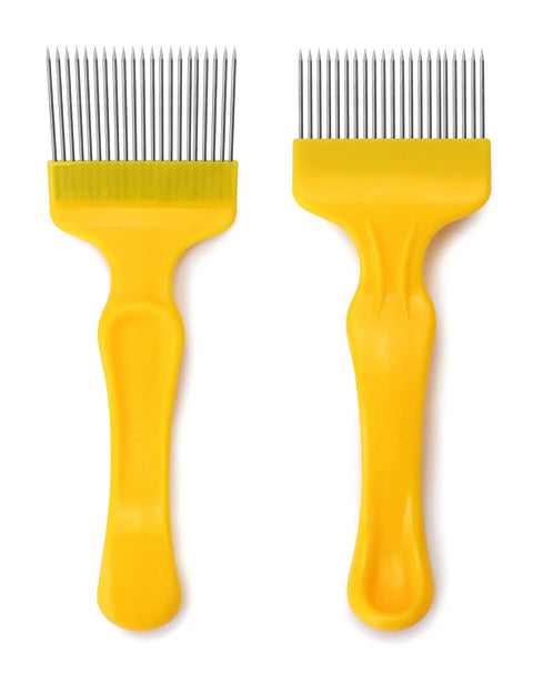 Stainless Steel Beekeeping Uncapping Fork Set 3 Pack With 21 Tooth Tines Heavy Duty Hive Opening Tool For Honey Harvest