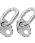 Two Piece Heavy Duty Stainless Steel Engine Lifting Rings With 5500 Pound Capacity Hoist Brackets For Automotive And Tractor Repair