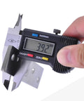 Measuring Heavy Duty 360 Degree Turning Heaven Earth Hinge For Hidden Doors And Furniture Hardware Brushed Stainless Steel using digital caliper.