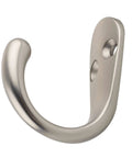 Robe Hook Satin Nickel Set Of 5, Heavy Duty Zinc Alloy Wall Hanger with mounting hardware visible