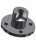 Two Pack Rigid Flange Shaft Coupling 3mm Bore 10mm Outer Diameter 70mm Long Black Metal Connector For CNC Machining And DIY Projects Chromium Plated Iron C45 Steel Built For Strength And Precision, flanged shaft coupling