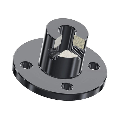 Two Pack Rigid Flange Shaft Coupling 3mm Bore 10mm Outer Diameter 70mm Long Black Metal Connector For CNC Machining And DIY Projects Chromium Plated Iron C45 Steel Built For Strength And Precision, flanged shaft coupling