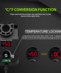 Digital Soldering Station Kit with digital display showing temperature lock and degree conversion functions, 60W power