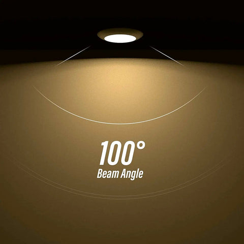 Beam angle of 20 Pack 6 Inch LED Disk Light With Dope 5CCT Switchable Color Temperature 2700K To 5000K Dimmable Surface Mount