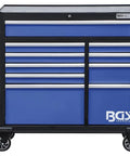Mega Size Heavy Duty Workshop Trolley With Ten Smooth Roll Drawers Tough As Nails Powder Coated Steel locked ball bearing casters.