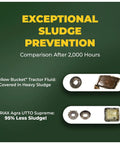 Comparison of sludge prevention: Yellow Bucket vs Agra UTTO Supreme GL4 Full Synthetic Tractor Transmission And Hydraulic Oil