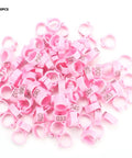 100 Pieces Pigeon Leg Bands 8mm Numbered Bird Leg Rings for Small Birds in pink plastic
