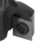 Close-up of Premium 1/4 Inch Shank Router Bit With Anti Backlash Design and Three Carbide Inserts for Smooth CNC Woodworking.
