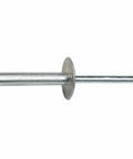 Side view of Large Flange Pop Rivets 3/16 x 1 Inch, 50 Pack Aluminum Body Steel Mandrel, Heavy Duty Pro Grade Dome Head Blind Rivets.