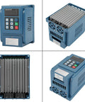 380V 4kW Three Phase VFD Inverter With PWM Control Variable Frequency Drive, front and side views showing heat sink and controls.