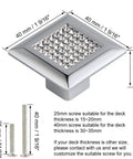 Square Cabinet Handles And Crystal Knobs With All Metal Drawer Pulls Bling Bling Chrome Finish with screws and dimensions