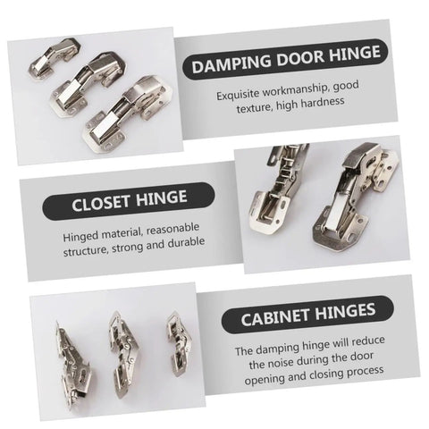 Four Inch Cabinet Door Hinge With Soft Close Damping For Wardrobe And Kitchen Cabinets Whisper Quiet No Slam Durable Hardware For Home Furniture Easy Install Four Pieces Set in multiple angles and details.