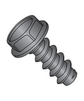 Heavy Duty Steel Sheet Metal Screw 1/4-14 Thread 1/2 Inch Long Black Oxide Finish Hex Washer Head Hex Drive Type B Point Pack Of 50