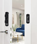 2 Pack Sliding Barn Door Lock Hardware Carbon Steel With Matte Black Finish for Barn Doors Cabinets Windows Closets Gate Latches