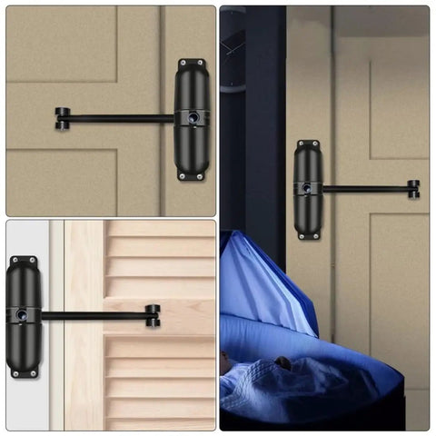 Heavy Duty Automatic Door Closer For Screen Door With Adjustable Closing Force, Stainless Steel And Nylon Construction