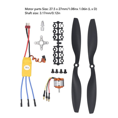 A2212 Brushless Motor Kit With 1000KV And 30A ESC For RC Planes And Quadcopters with accessories