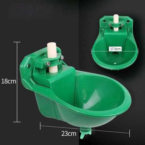 Heavy Duty Automatic Livestock Water Bowl For Farm Animals Featuring Self Filling Goat Sheep Cow Dog Drinker Cup, 23cm x 18cm