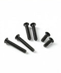 Rock Solid Flat Head Machine Screws M2.5 X 6Mm 50 Pack Black Oxide 304 Stainless Steel various sizes on white background