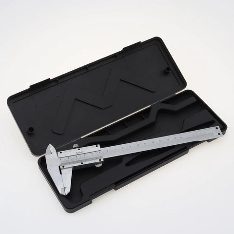 Go-To 6 Inch Carbon Steel Vernier Caliper Non Digital For Accurate 0-150mm Metric Range, 0.02mm Precision Manual Caliper in case