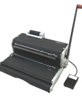 CoilMac-ER Plus Manual Coil Punch With Electric Inserter, 54 Disengageable Pins, machine with handle for coil binding