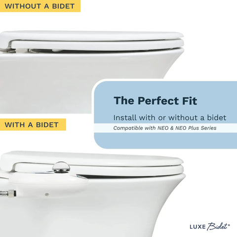 Elongated Comfort Fit Toilet Seat With Slow Close, Quick Release Hinges, Non Slip Bumpers, And Easy Install, Durable Plastic White Upgrade