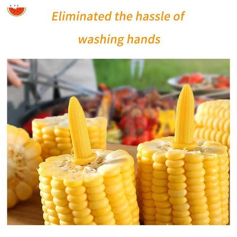 Stainless Steel Corn On The Cob Holders Set Of Ten For Grilling Easy To Grip Skewers For Barbecue Two Point Three Six Inch Forks