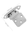 Anneome self-closing inset cabinet hinge, flush-mount, silver metal, 5.5 cm by 7 cm