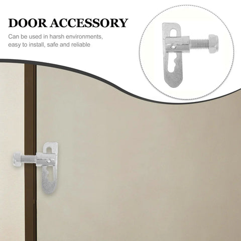 Spring Loaded Trailer Pin Latch M12x25mm Galvanized Steel Rugged Beefy Heavy Duty Gate Lock Ramp Gate Hardware For Secure Hauling And Quick No Nonsense Trailer Access on door panel