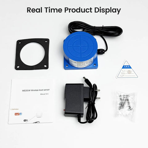 Blue Ultrasonic Water Level Sensor With WiFi, IP66 Tank Monitoring For 0-4M Range, Smart Liquid Level Controller components