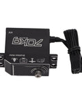 Beast Mode 70Kg Brushless Digital Servo Delivers Insane Raw Torque With Rugged Stainless Steel Gears And Fully IP67 Waterproof Housing For Tough 1 8 And 1 10 RC Crawler Builds, showing top view with attached cable.