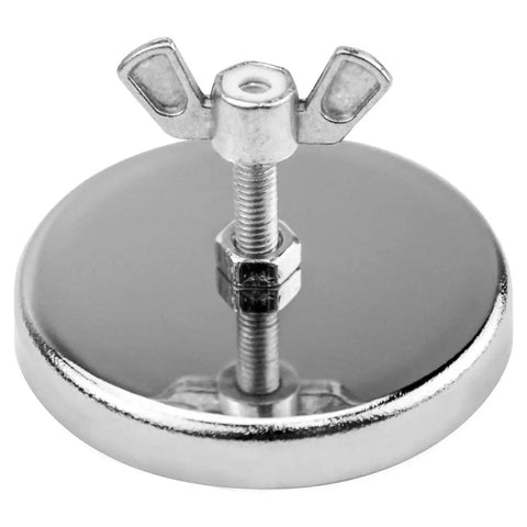 Heavy Duty Magnet Kit With Wire Loop Flags For Wide Load Hauling Includes Vented Storage Bag component, silver metallic magnet