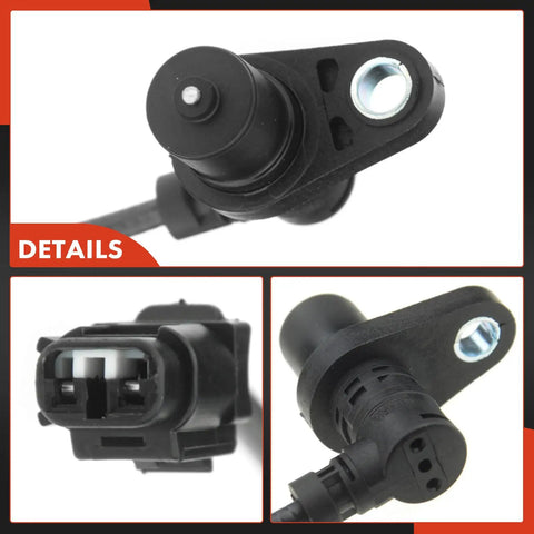 Close-up view of Set Of Two Front ABS Wheel Speed Sensors for Toyota Camry and Lexus ES350, showcasing sensor details and connectors.