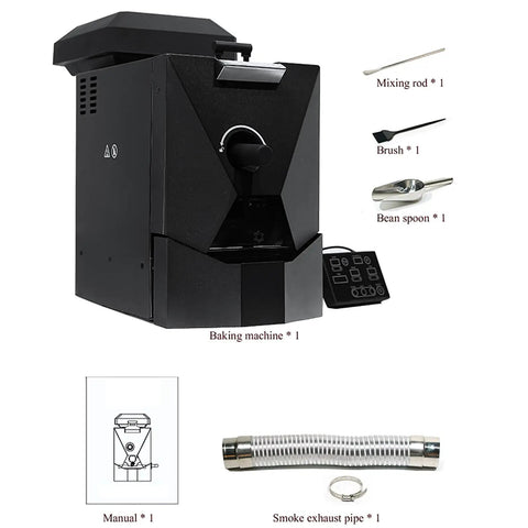Electric Coffee Roaster for Home Or Small Cafe Pro Grade 500g Automatic Drum Roasting Machine With Smoke Filter And Chaff Collector