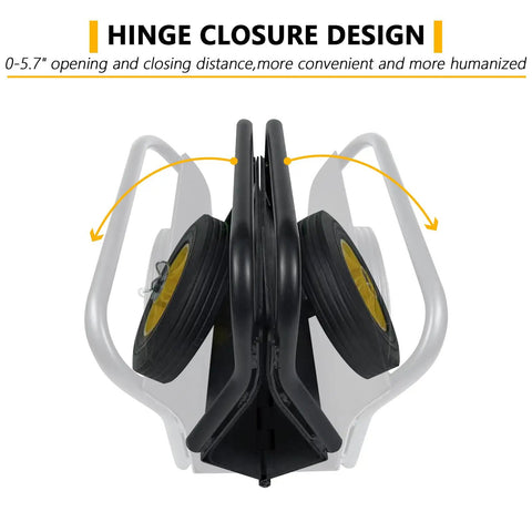 Hinge closure design of Beefy Heavy Duty Panel Dolly Slab Dolly With 10 Inch Solid Wheels And 1000 Pound Load Capacity