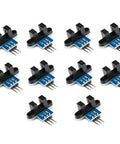 10 Pack Infrared Sensor Module with Slotted Optical Optocoupler for Motor Speed Measurement and Arduino DIY Projects, TTL Output