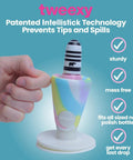 Hinge Untippable Nail Polish Bottle Holder With Anti Spill Stand Tilted Grip And Smartgrip Airlock Suction, unicorn design