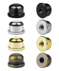 8 Pack 1/4-27 Lamp Finials, Shade Cap For Lamp Shade Bracket Harp Top, Finial Knob, Lamp Shade Screw Cap, Iron Lamp Fittings, 1/2 Inch Tall, Four Color Options
