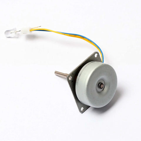 Mini 3 Phase Brushless AC Generator For Hands-On Science, DIY Teaching Kit And Model, silver unit with LED and wires