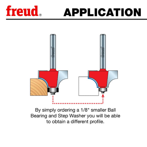 Radius 3/16 Inch Rounding Over Router Bit With Quadra Cut for different profiles illustration