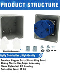 Heavy Duty 660V 125A Rotary Changeover Switch With Exterior IP65 Box, open view showing components and mounting accessories.