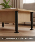 Adjustable Stainless Steel Furniture Legs For Cabinets And Sofas Leveling Feet With Screws Height Adjustable From 1.5 To 9.8 Inches