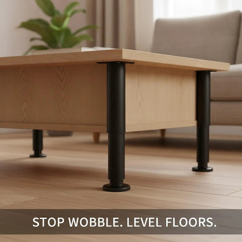Adjustable Stainless Steel Furniture Legs For Cabinets And Sofas Leveling Feet With Screws Height Adjustable From 1.5 To 9.8 Inches