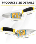 Two Piece Masonry Trowel Set With Soft Non Slip Handles Includes 6 Inch Round And 6 Inch Pointed Trowels For Concrete Cement Plaster And Tile Work Carbon Steel Construction For Smooth Finishes And Durable Performance with size details