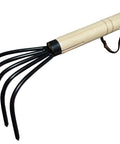 Ninja Claw Garden Hand Rake Cultivator with 5 tine steel prongs and wood handle, rust resistant military grade tiller.
