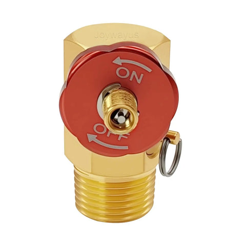 Badass Heavy Duty brass air manifold valve with red control knob, 1/2 inch male NPT for easy airflow regulation.