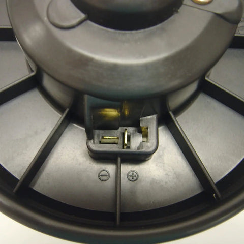 Close-up of Heavy Duty Blower Motor Assembly for Honda Accord 94-97 and Civic 96-00 showing electrical connector and fan design.