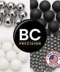 Front view: BCP Precision collage logo with chrome, black, and white spheres and USA-based seller badge