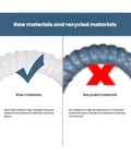 Comparison of raw and recycled materials for duct hose in Slick Workhorse Fume Extraction Arm with Flexible Ribbed Duct Hose.